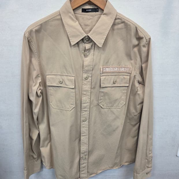 에비수 빈티지 자수 아우터형 셔츠 긴팔 L xl