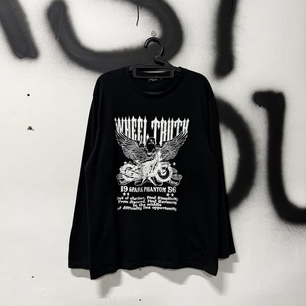 VTG 빈티지 빅사이즈 펑크 프린팅 롱 슬리브 티셔츠