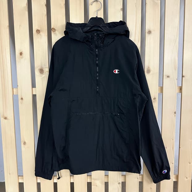 (S) 챔피온 블랙 반집업 아노락