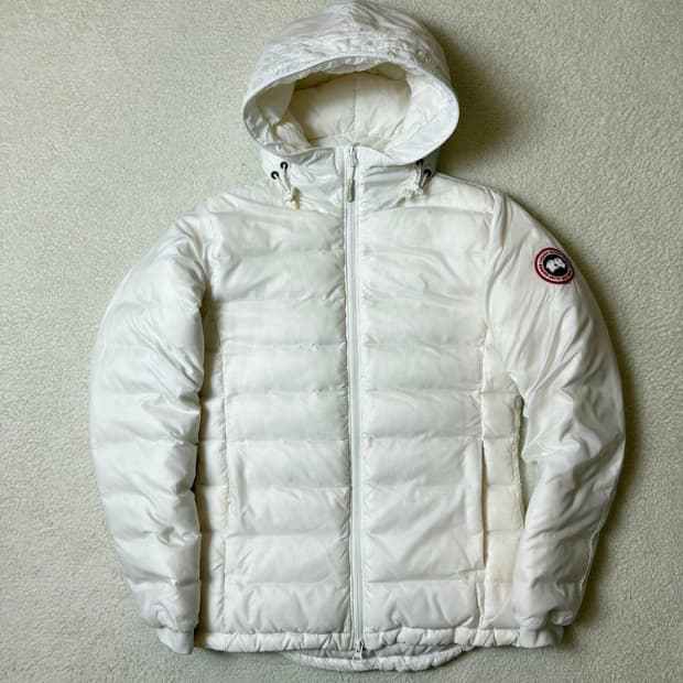 캐나다구스 12ss 덕다운 화이트 경량 후디 패딩 PN6459