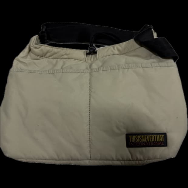 디스이즈네버댓 나일론 숄더백 베이지