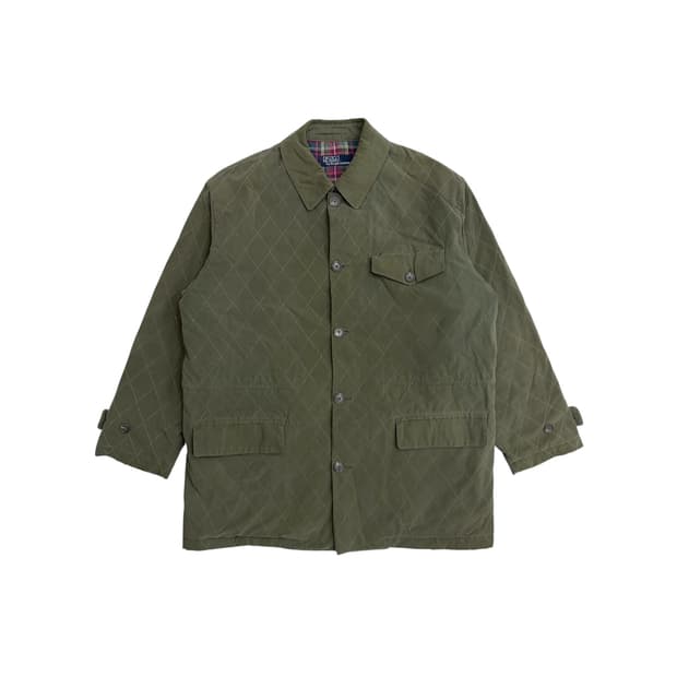 폴로 랄프로렌 90s 카키 퀼팅 자켓 100 L
