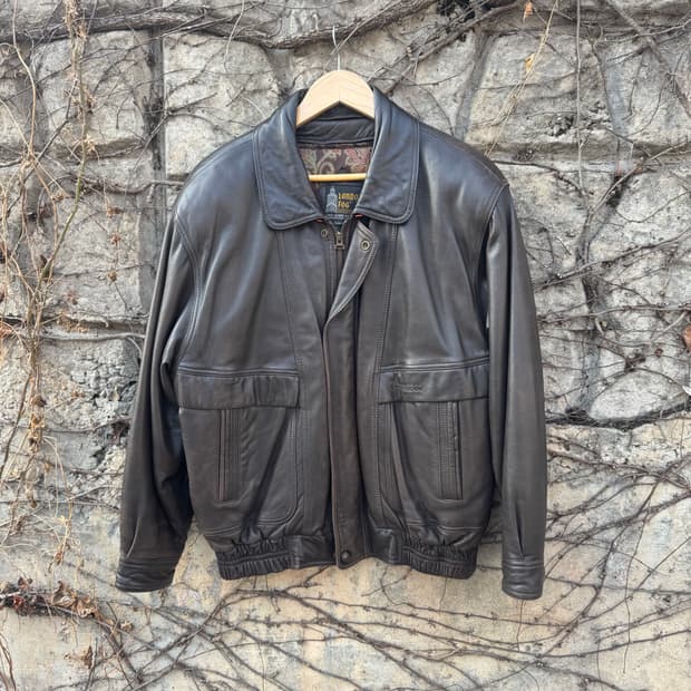 90s 런던포그 빈티지 국내생산 양가죽 레더 가죽 자켓