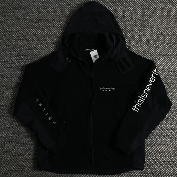 디스이즈네버댓 스펠 빅로고 후드 플리스 자켓o 3528