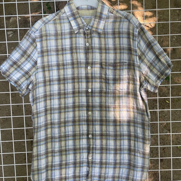 Cp company 린넨 반팔셔츠