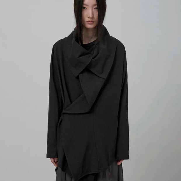 플레어업 Kaya Layered Jaket 드레이프 자켓 블랙