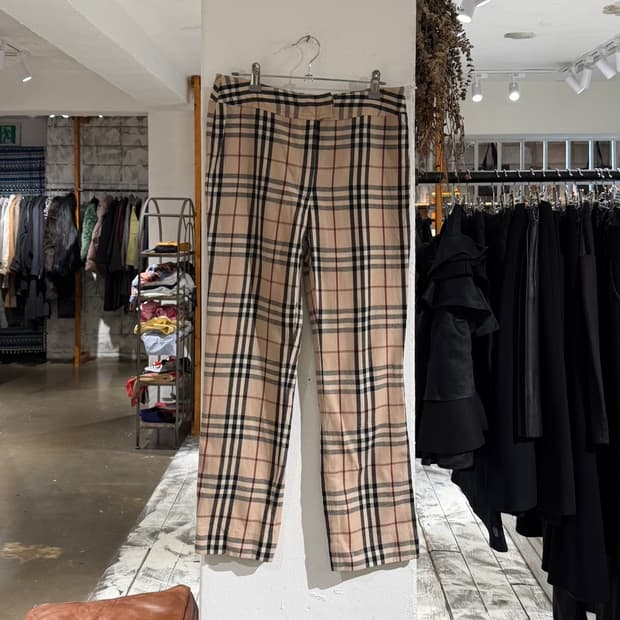 버버리 베이지 노바체크 팬츠