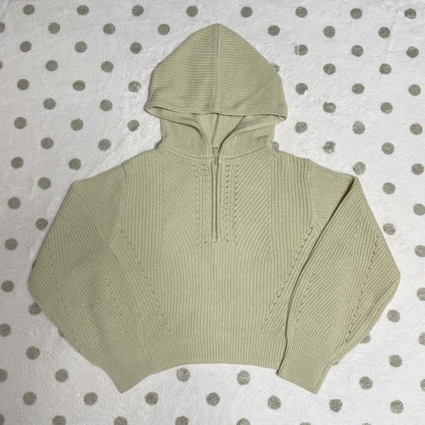 루에브르 하프 집업 후드 니트