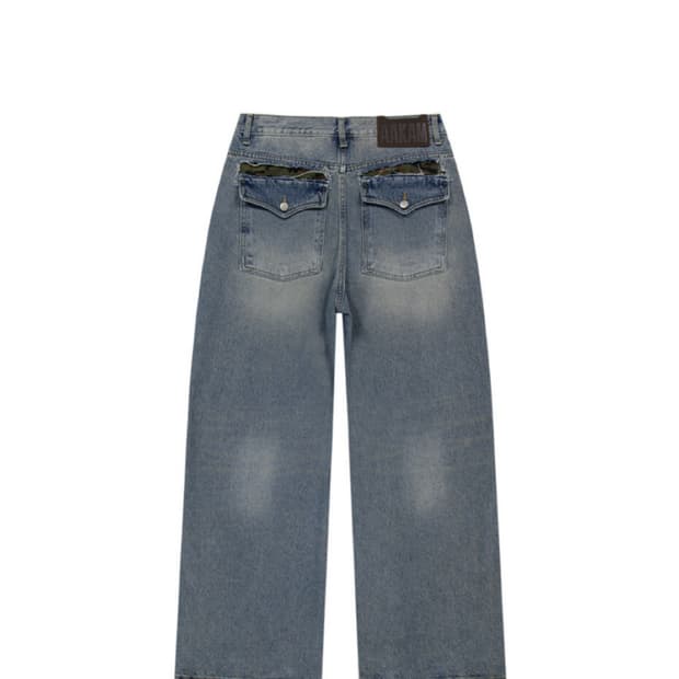 아캄 distressed 카모 패치 데님 블루(판매 중지,당시 품절)