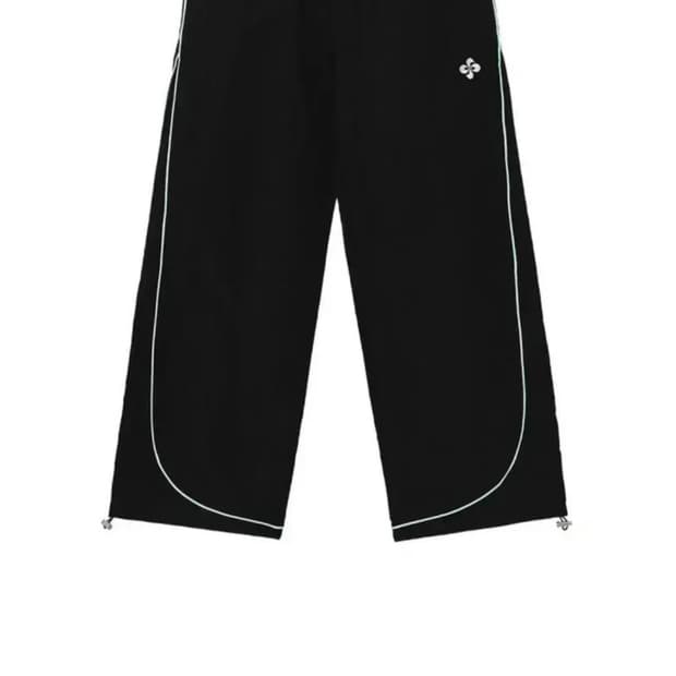 헤레틱 블랙 웨이브 트랙 팬츠
