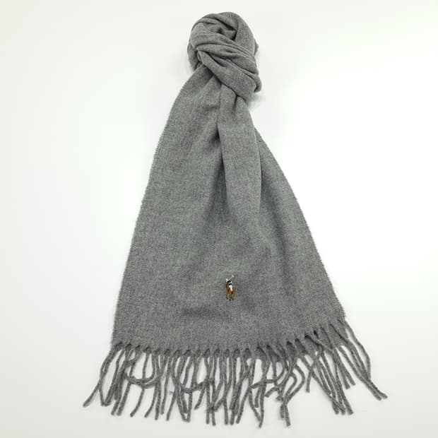 MX208 폴로 랄프로렌 그레이 버진울 목도리 머플러