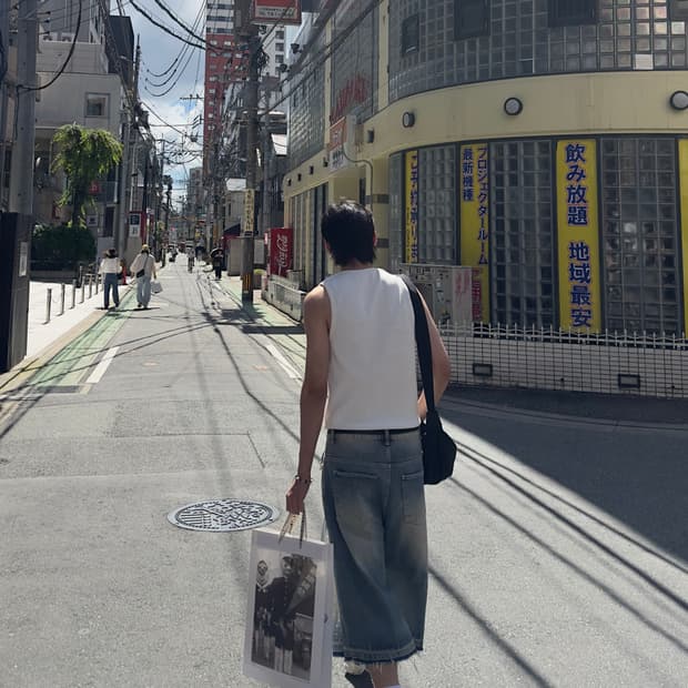 노쿨러스 와이드 데님 쇼츠 (2) 비즈버전 