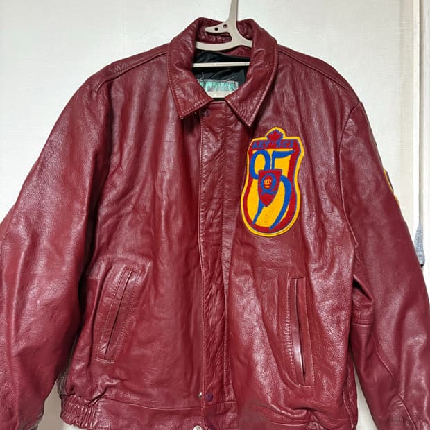 95 퀸스 바시티 레더 자켓 