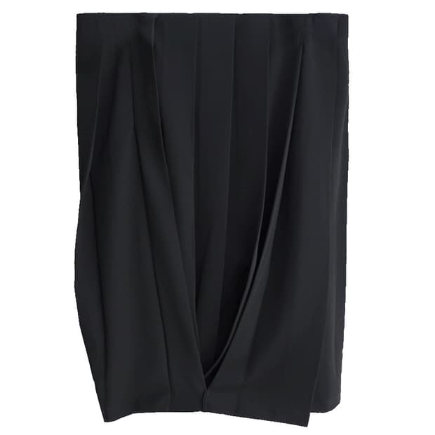 Pinched pleats skirt black 2사이즈