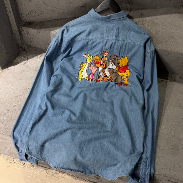 90s 디즈니 카툰 데님셔츠