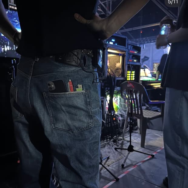 앤더슨벨 트롱프뢰유 프린티드 데님 (빈지노 착용)