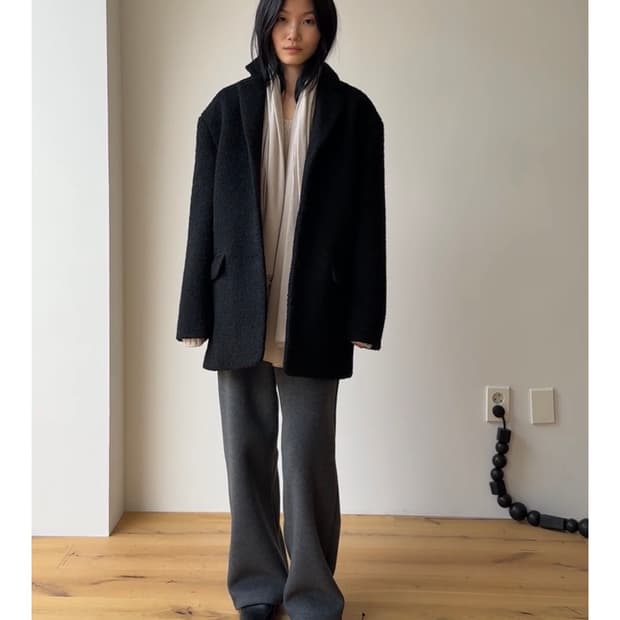 샵레터 레터 테디 부클 코트 (텍달린 새상품)