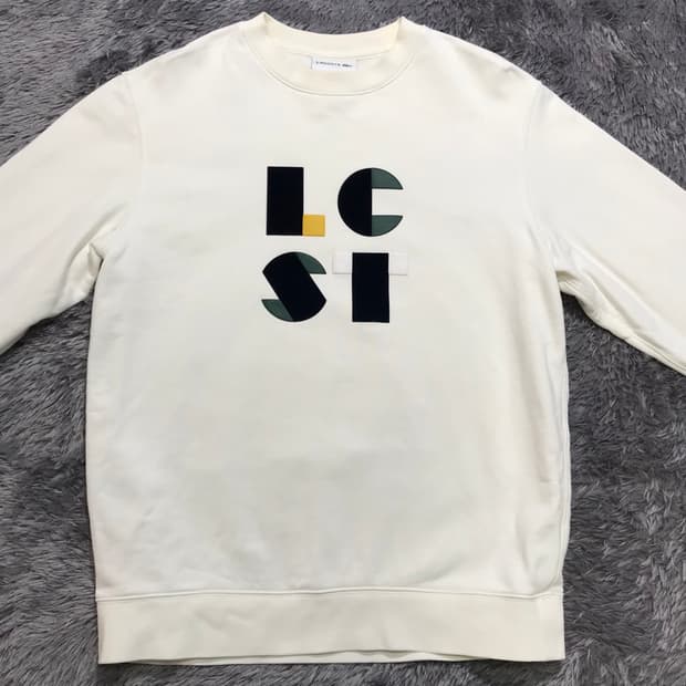 [[M, 공용] 라코스테(LACOSTE) 레터링 로고 맨투맨@367