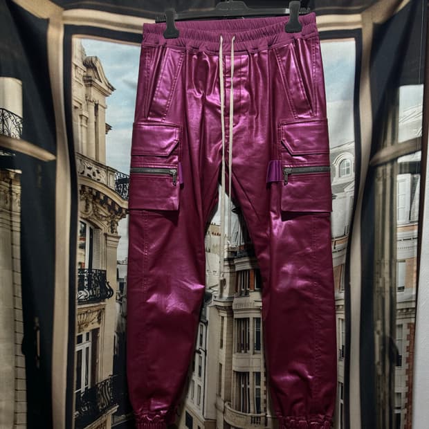 릭오웬스 핑크 코팅 팬츠 30