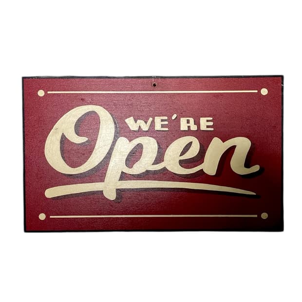 OPEN 빈티지 우드 사인보드