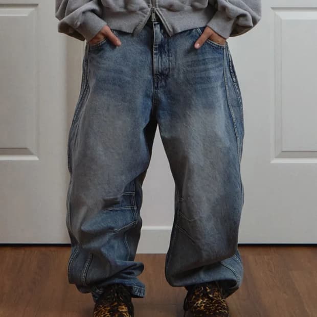 9999아카이브 Technical Curved Denim Jeans