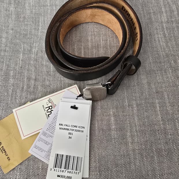 RRL 빈센스 벨트 34 블랙 새제품