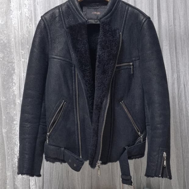 정품) 마쥬  양가죽 무스탕 재킷 