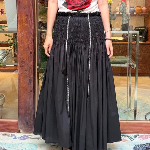 ALYSI hand embroidered long skirt