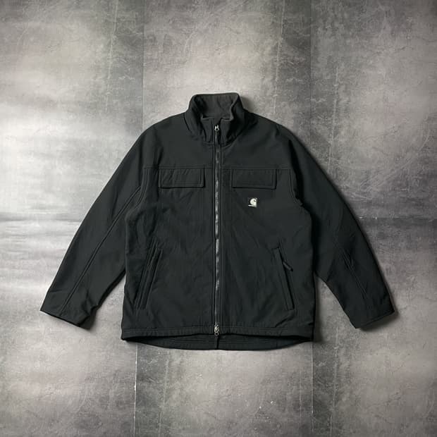 CARHARTT 칼하트 빈티지 블랙 하이넥 워크 자켓 A00814