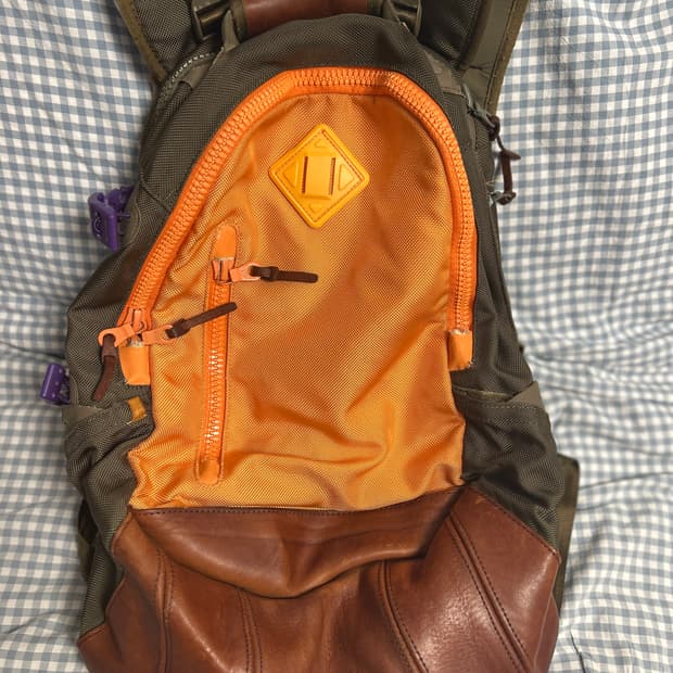 VISVIM 올드비즈빔 오렌지 멀티컬러 발리스틱 백팩 20L