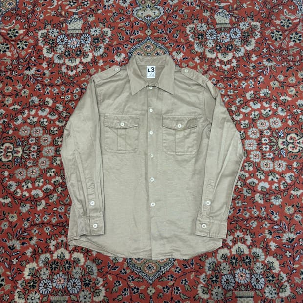 [M] L3 ARMY 빈티지 필드 셔츠 밀리터리 베이지