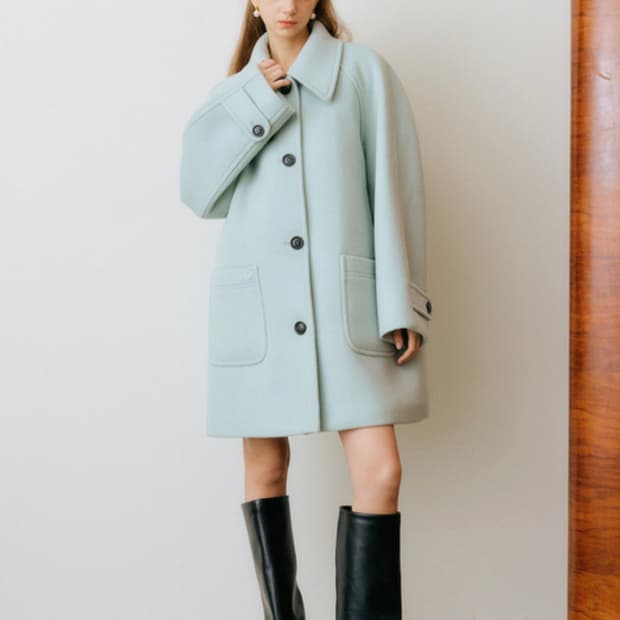 룩캐스트 마리 코트 민트 하프코트 구해요