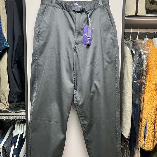 노스페이스 퍼플라벨 와이드 테이퍼드 치노 필드팬츠 그레이 30
