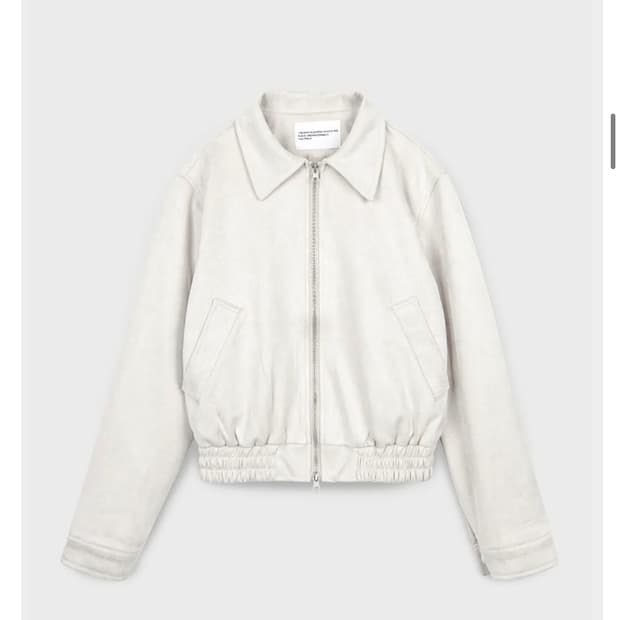 플레이스스튜디오 투웨이 블루종 스웨이드 밴딩 점퍼 자켓 [아이보리]