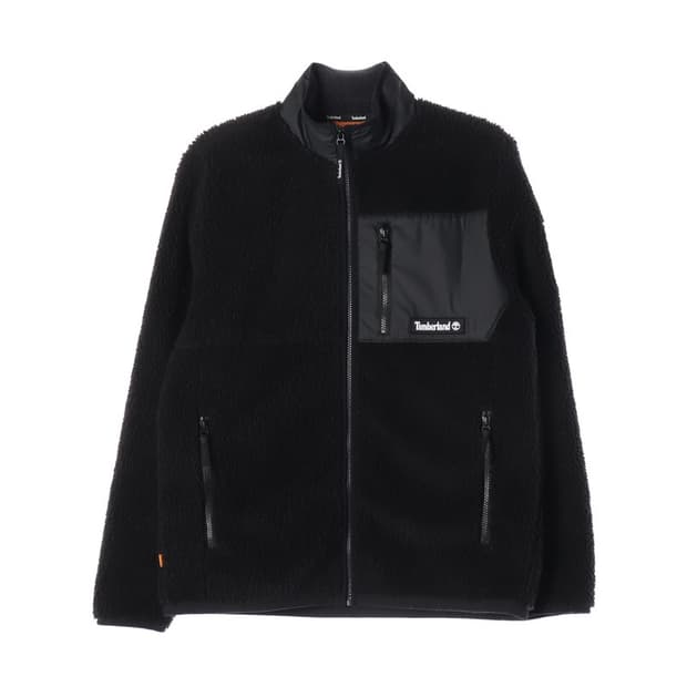 팀버랜드 블랙 배색 포켓 플리스 후리스 M