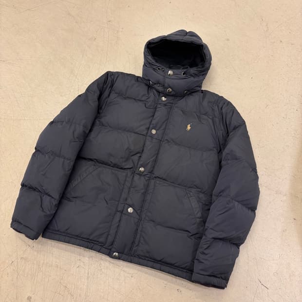 폴로 랄프로렌 00s 구스다운 후드 패딩