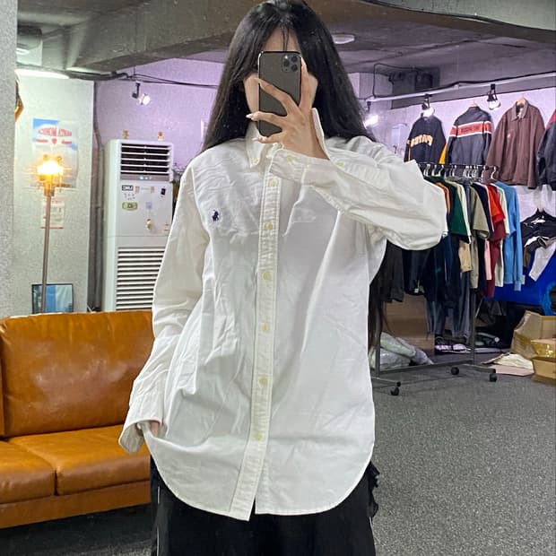폴로랄프로렌 클래식핏 화이트 셔츠 B5376