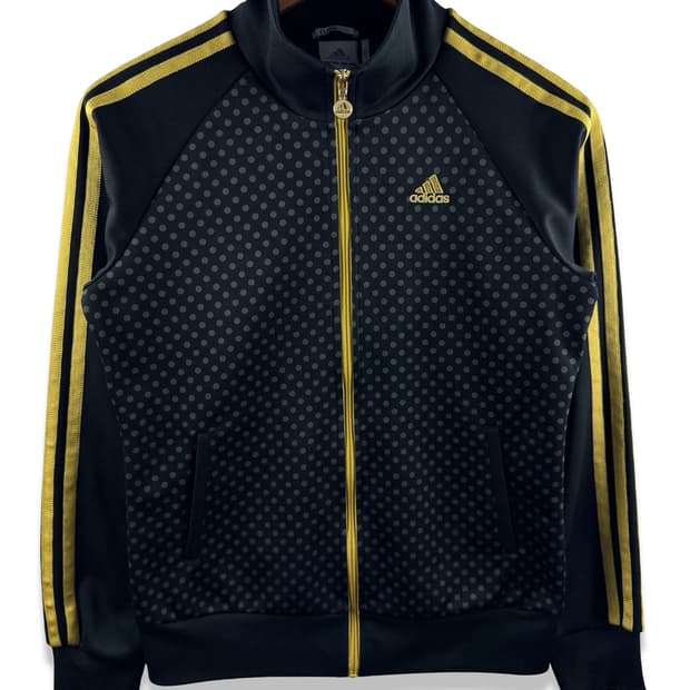 아디다스 블랙 골드 도트 트랙탑져지2921