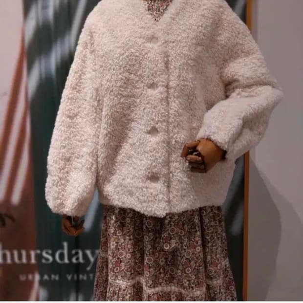 여성 M 써스데이아일랜드 무스탕 자켓