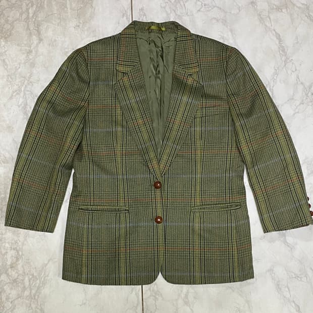 버버리 마이 블레이져 체크 자켓 95 사이즈