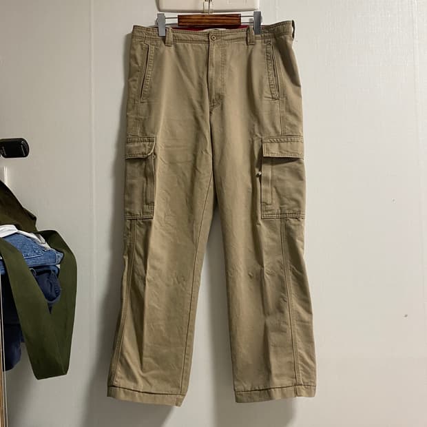 (34)USA 빈티지 브라운 코튼 카고 팬츠