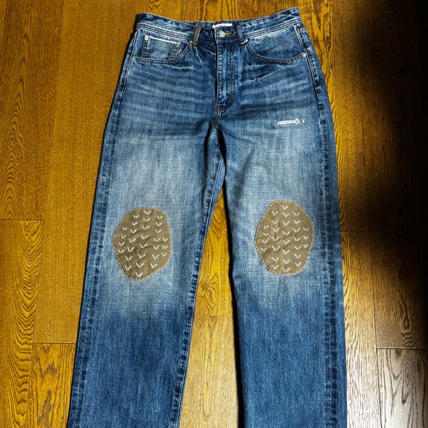 쿠스너프 하트 사시코 데님 팬츠