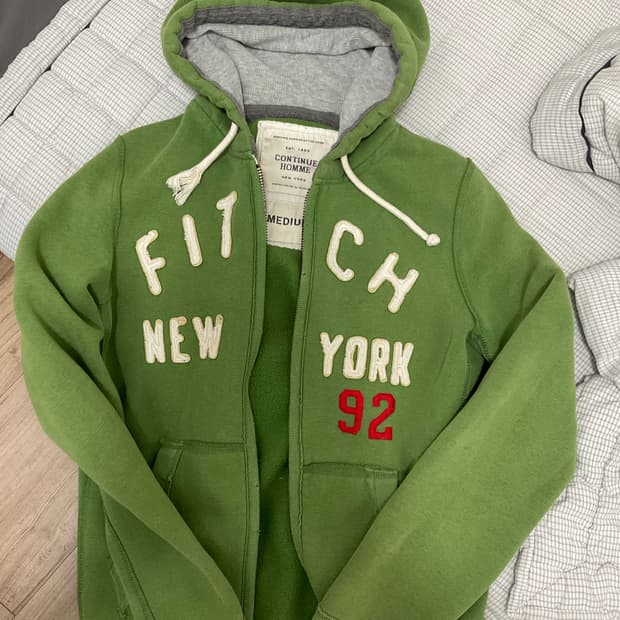 아베크롬비 양홍원 맛 그린 후드집업