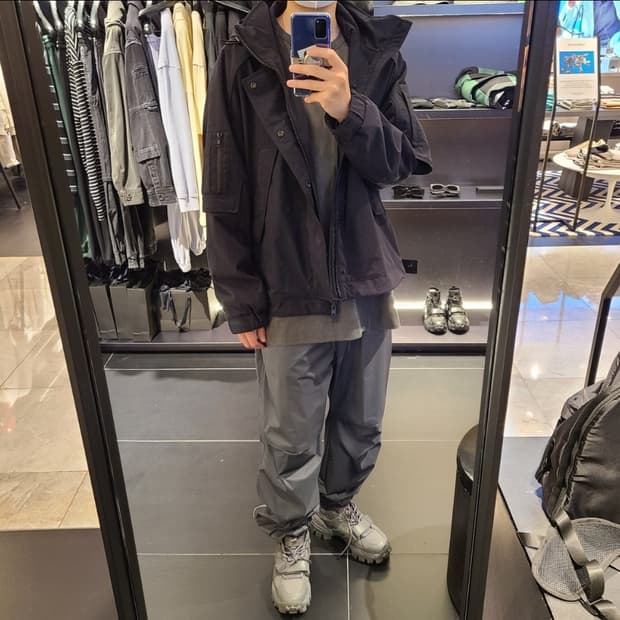 JUUN.J 준지 119만 레이어드 후드 쉘파카