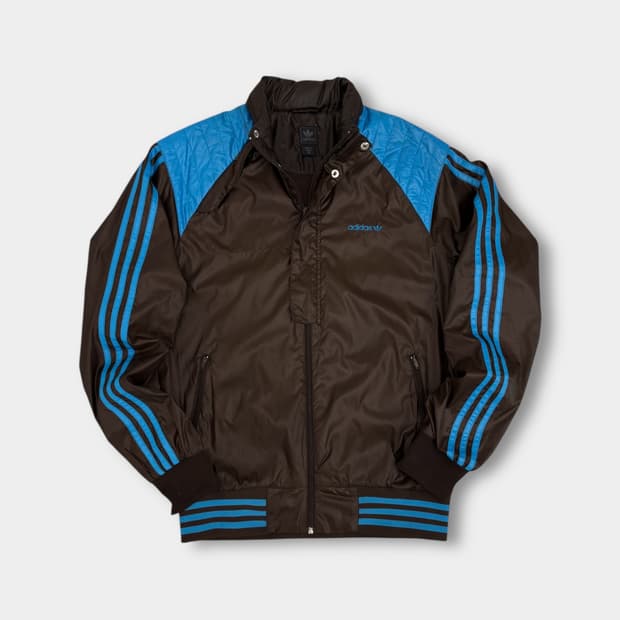 아디다스 00‘s 루즈핏 딥브라운 레이싱 바람막이 자켓