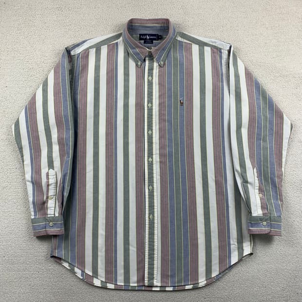 폴로 랄프로렌 컬러포니 멀티 스트라이프 옥스포드 셔츠