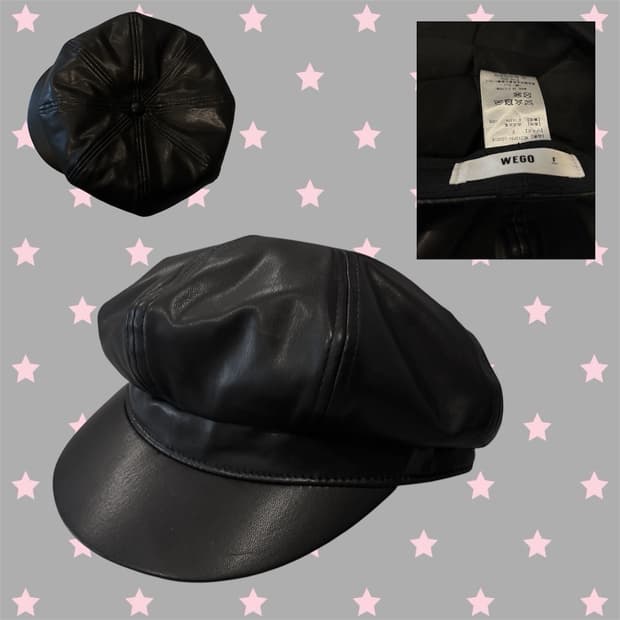 wego 위고 페이크레더 헌팅캡 베레모