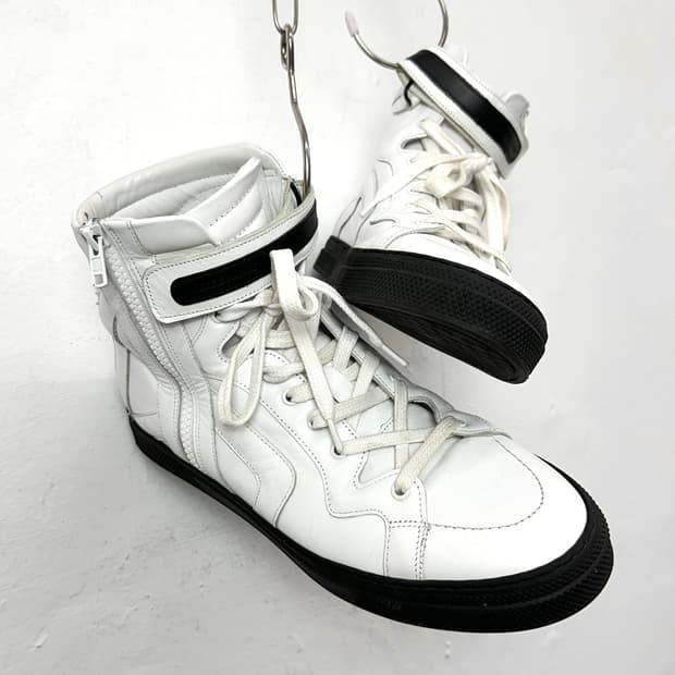 Pierre Hardy Leather High-Top Sneakers