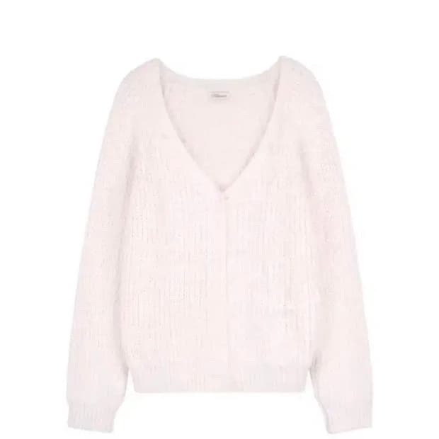 (샘플 라이트그레이) 클리시어 슈가플럼 헤어리 가디건