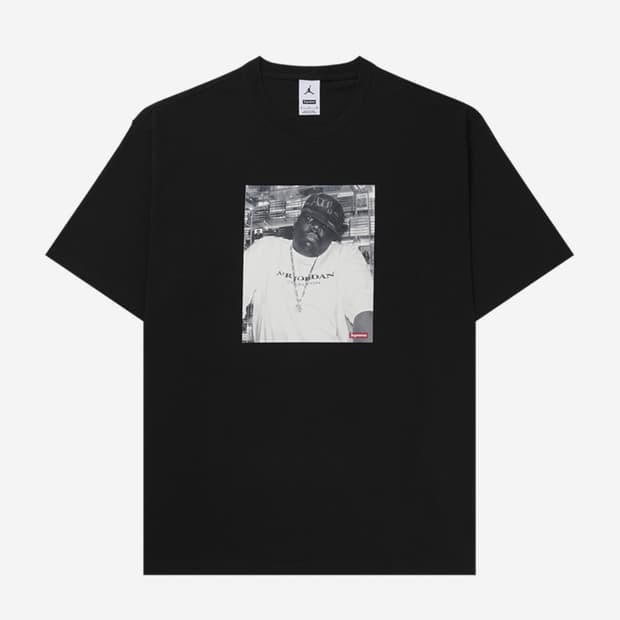 슈프림 x 조던 비기 숏슬리브 탑 블랙 - 24FW